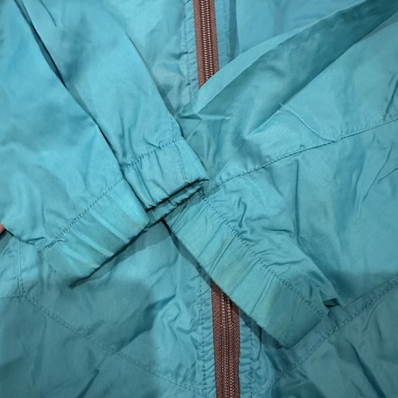 Vintage Nike Windrunner Windbreaker Jacket Teal Blue Hooded Full Zip Mens XL 90s - Picture 6 of 15